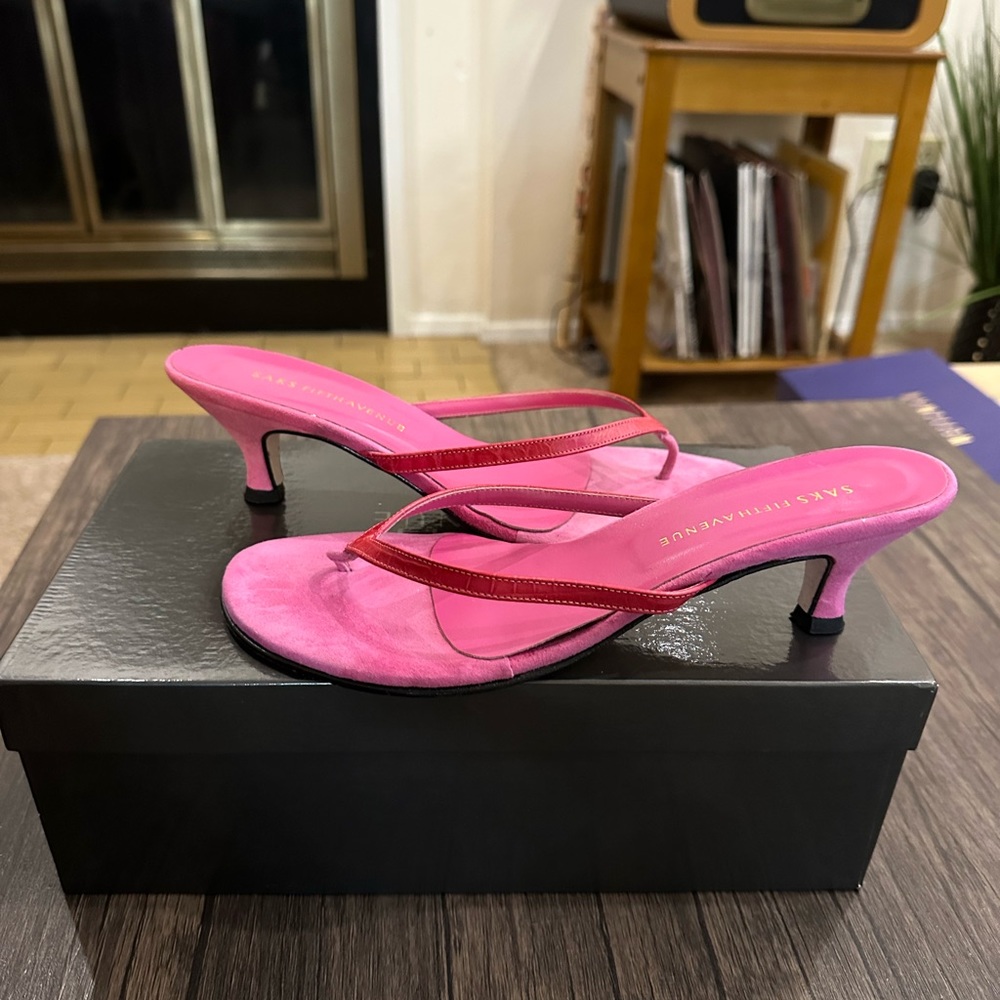 Saks Fifth Ave Pink Sandals size 7.5